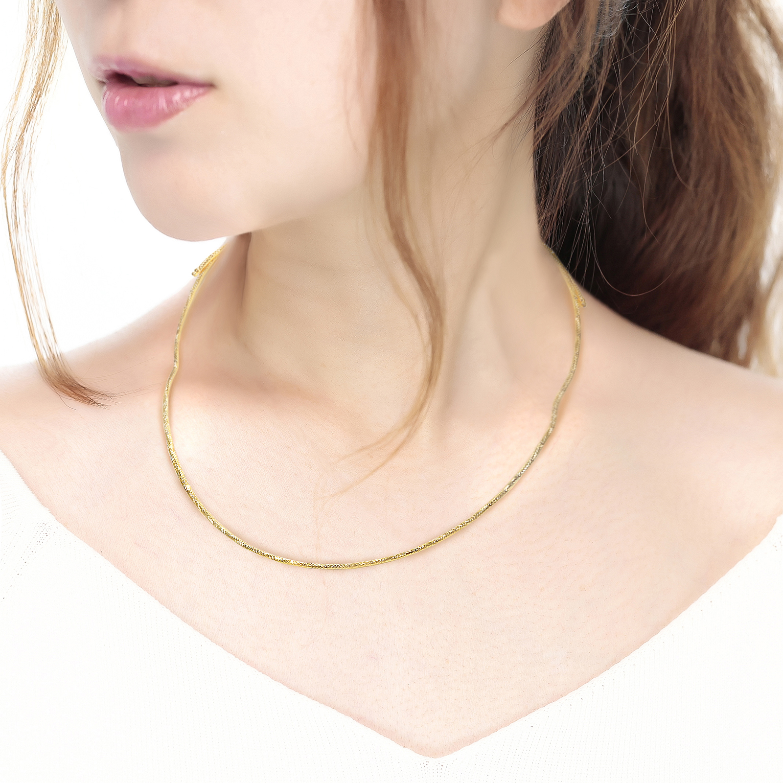 純金フリーサイズ磁気ネックレス